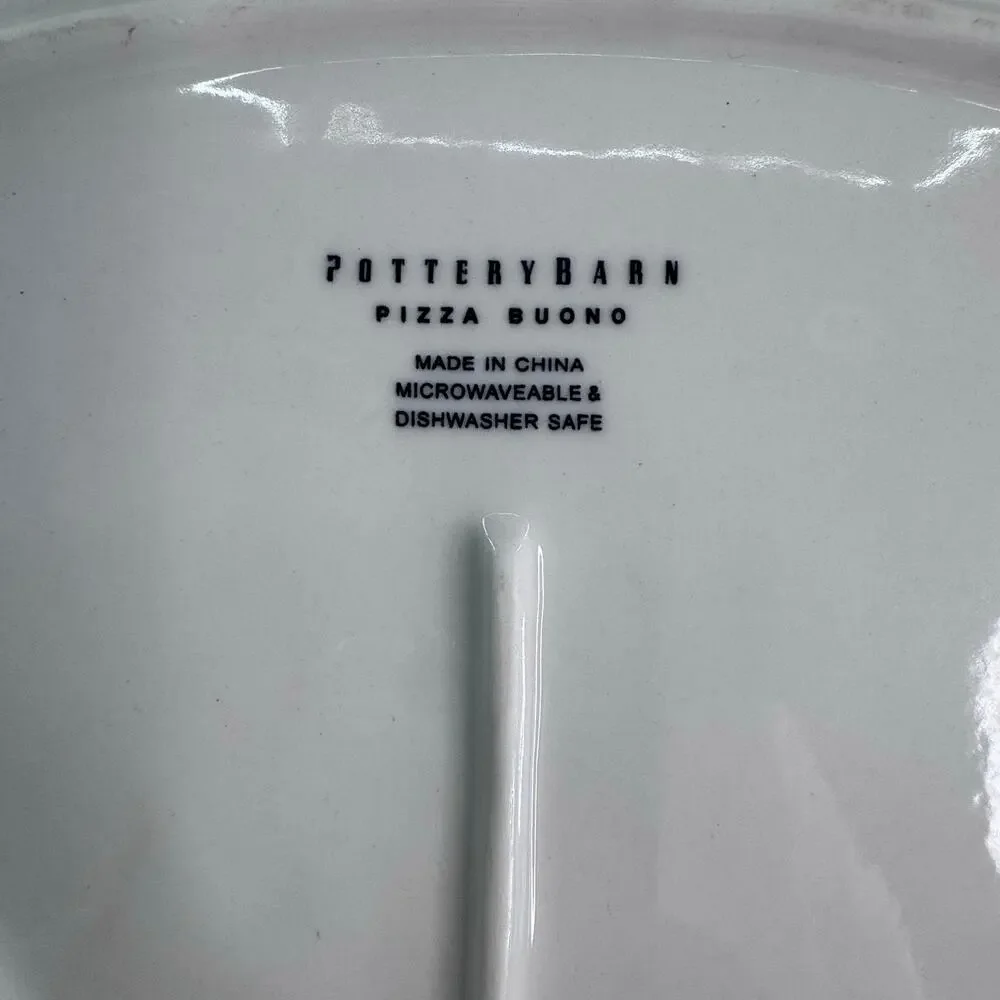 Pottery Barn Pizza Buono Set of 6 Wedge Shaped Dessert Plates Fruit Vegetable